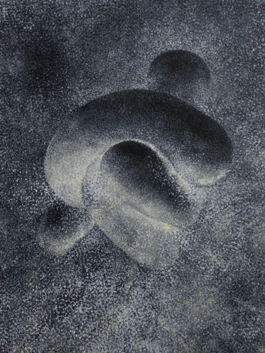 &quot;See You Later 1&quot; 2024 Charcoal &amp; oil on canvas 16&quot; x 20&quot;