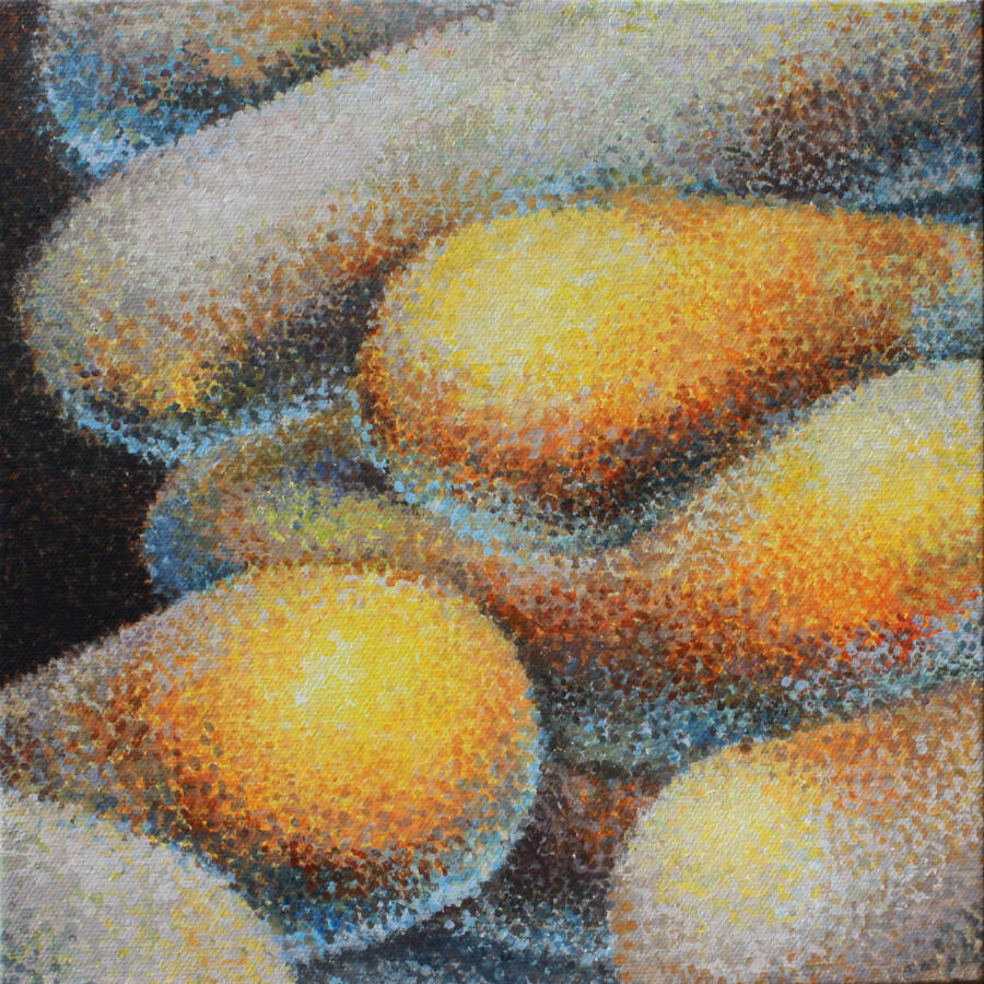 &quot;Hand in Hand&quot; 2024 Acrylic on canvas 10&quot; x 10&quot;